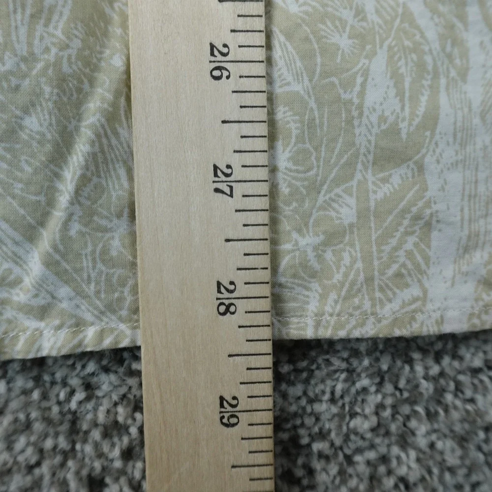 Banana Republic Shirt Mens M Beige Tropical Hawaiian Aloha Slim Fit Short Sleeve